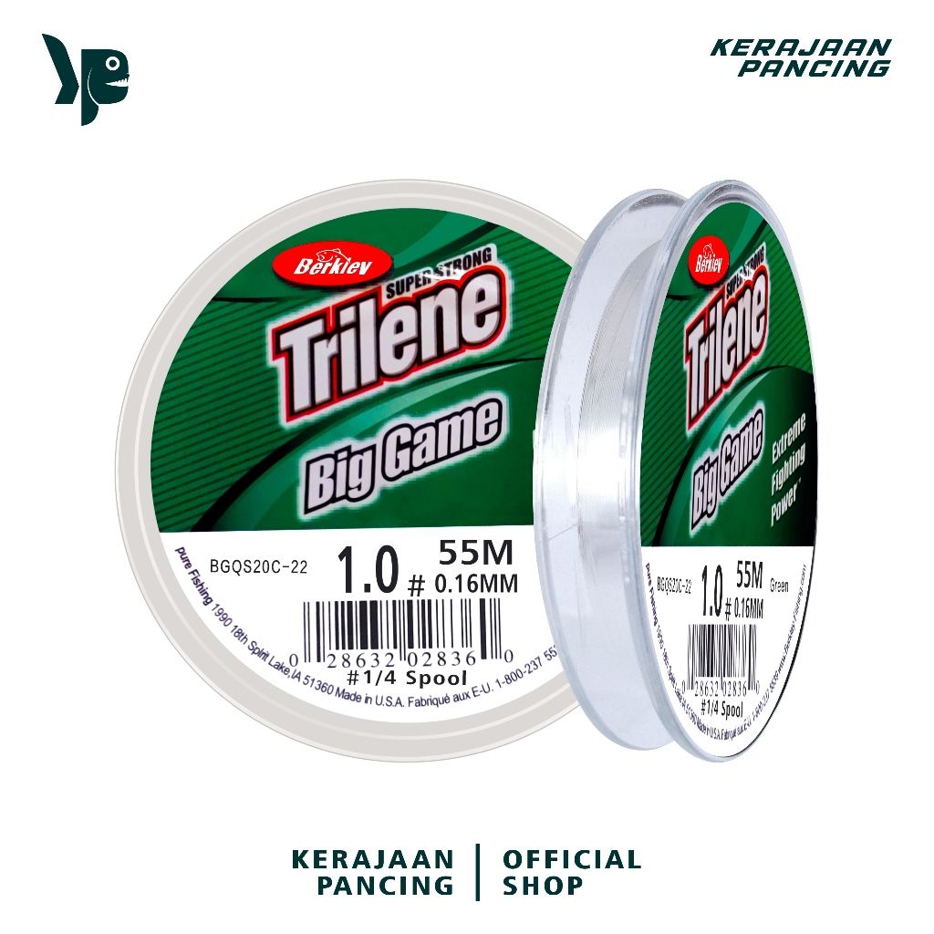 FISHING KINGDOM - สายตกปลา Trilene สีขาว ยาว 55 ม. วัสดุไนลอน