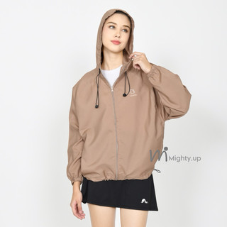 Mighty - Jaket Olahraga Parasut Polos Pria/Wanita Sauna Suit, Jogging, Lari, Bersepeda, Despo, Gym Fitnes, Senam, Yoga, Running