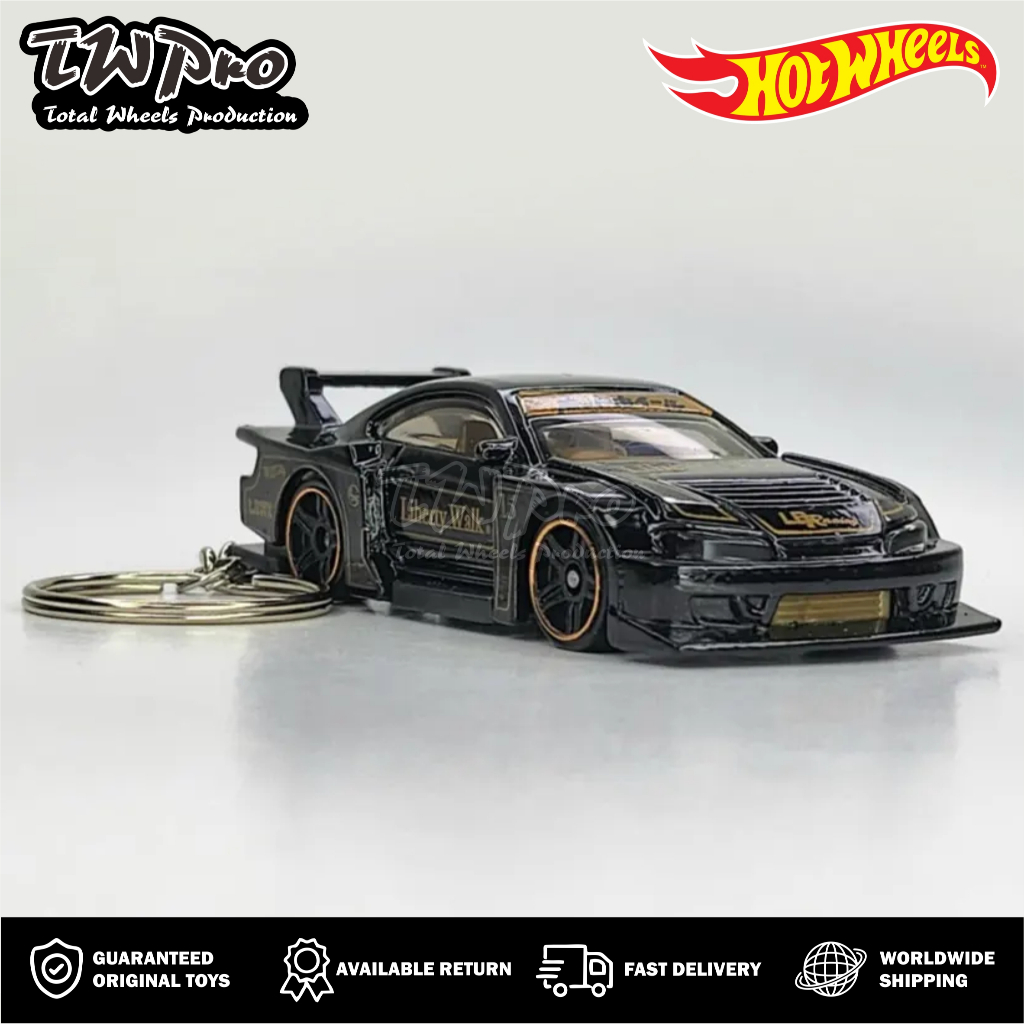 GANTUNGAN Hot Wheels LB Super Silhouette Nissan Silvia (S15) - สีดํา - ดํา - KEYRING - KEYCHAIN - CU