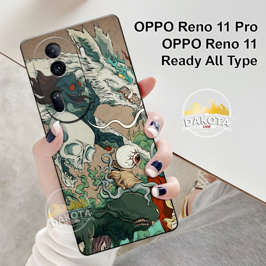 Dakota - Softcase OPPO Reno 11 5G - Soft Case Silicon Case Fusion Dragon Motif - Case Full Cover OPP