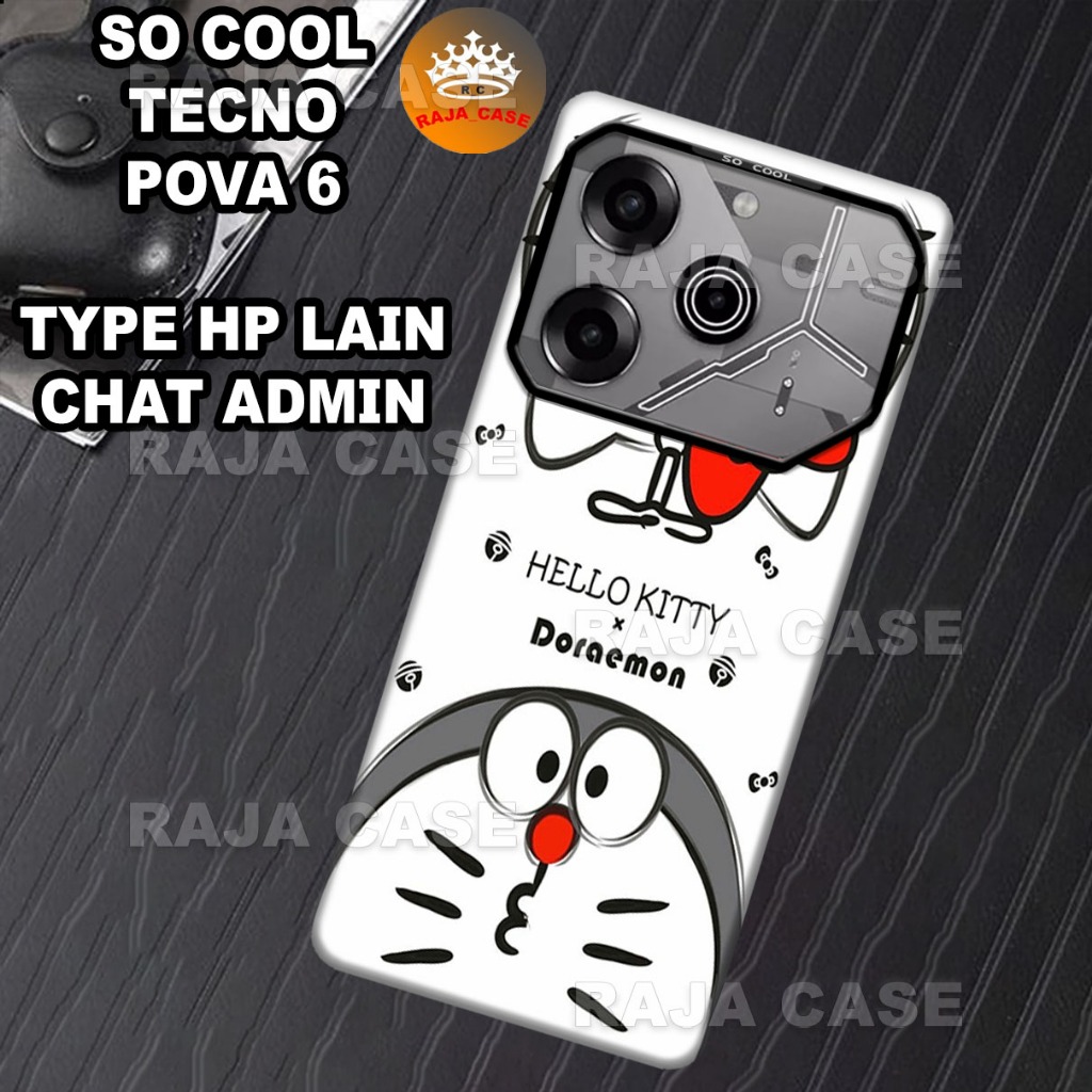 (RC26) เคส SO COOL HP TECNO POVA 6 ใหม่ล่าสุด CASING/SILICONE CASE HP PROTECTIVE DORAEMON MOTIF ALL 