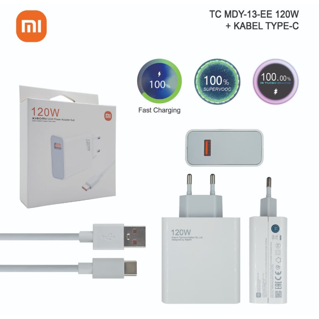 XIAOMI MI MDY-13-EE-120W TYPE C TURBO FAST CHARGING CHARGER