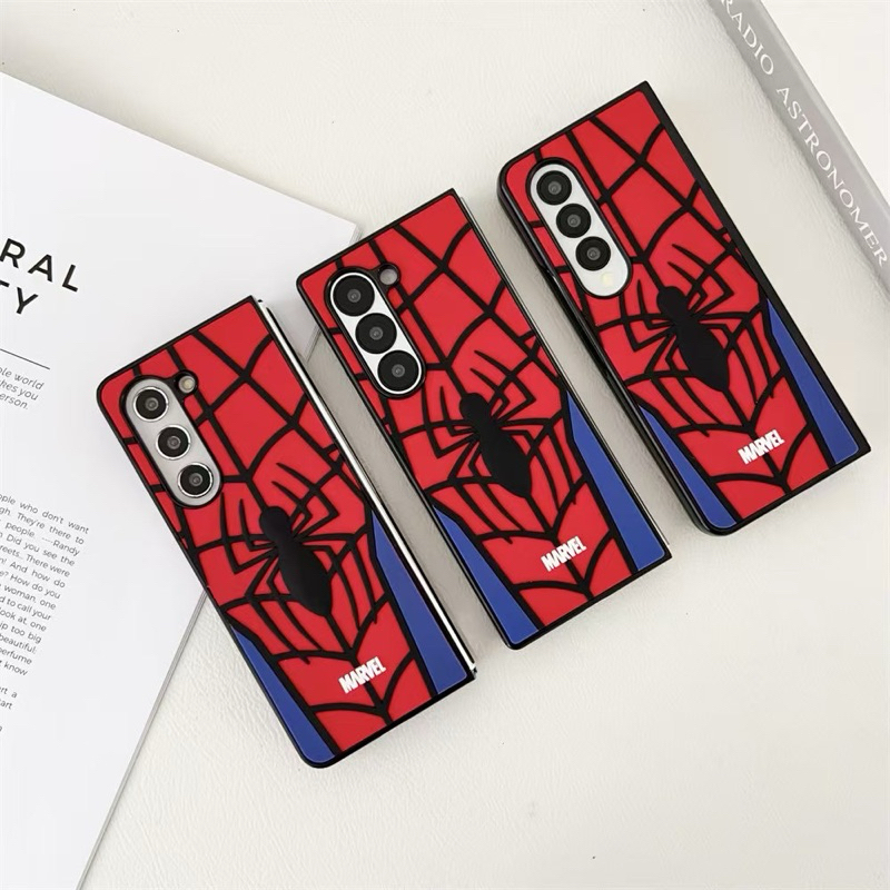 ใหม่กรณี Zfold7 Spiderman Spider Web Superhero นูน 3D น่ารักที่ไม่ซ้ํากันอินเทรนด์ Viral Hp ปลอก TPU