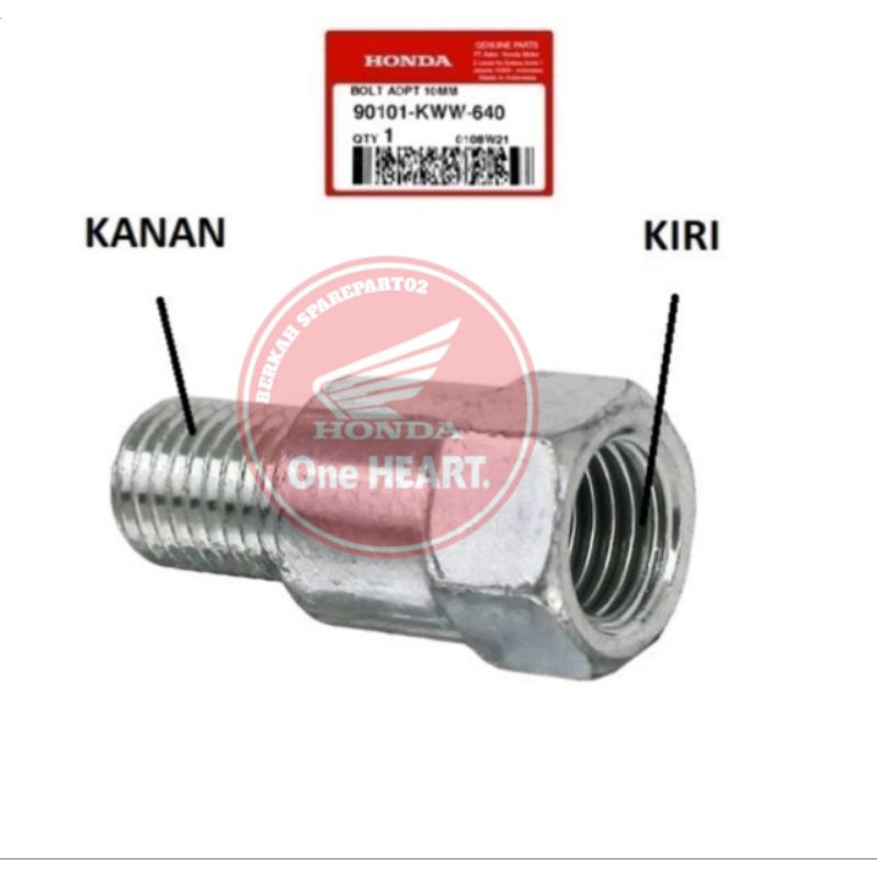 90101-KWW-640 original 12, น๊อตต่อกระจกเกลียวล่าง 14 Genio Scoopy esp Vario 160 PCX 160