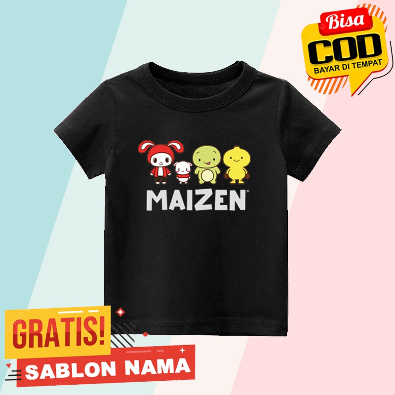 เสื้อยืดเด็กตัวละคร Maizen / เสื้อยืดสําหรับเด็กชายและเด็กหญิงแบบกําหนดเองพร้อมชื่อ Maizen JJ Mikey 