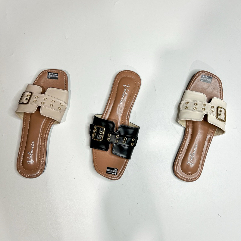 VALENCIA • ALINA FLAT SANDALS BY VALENCIA • FLAT SANDALS • รองเท้าผู้หญิง • FASHION SANDALS