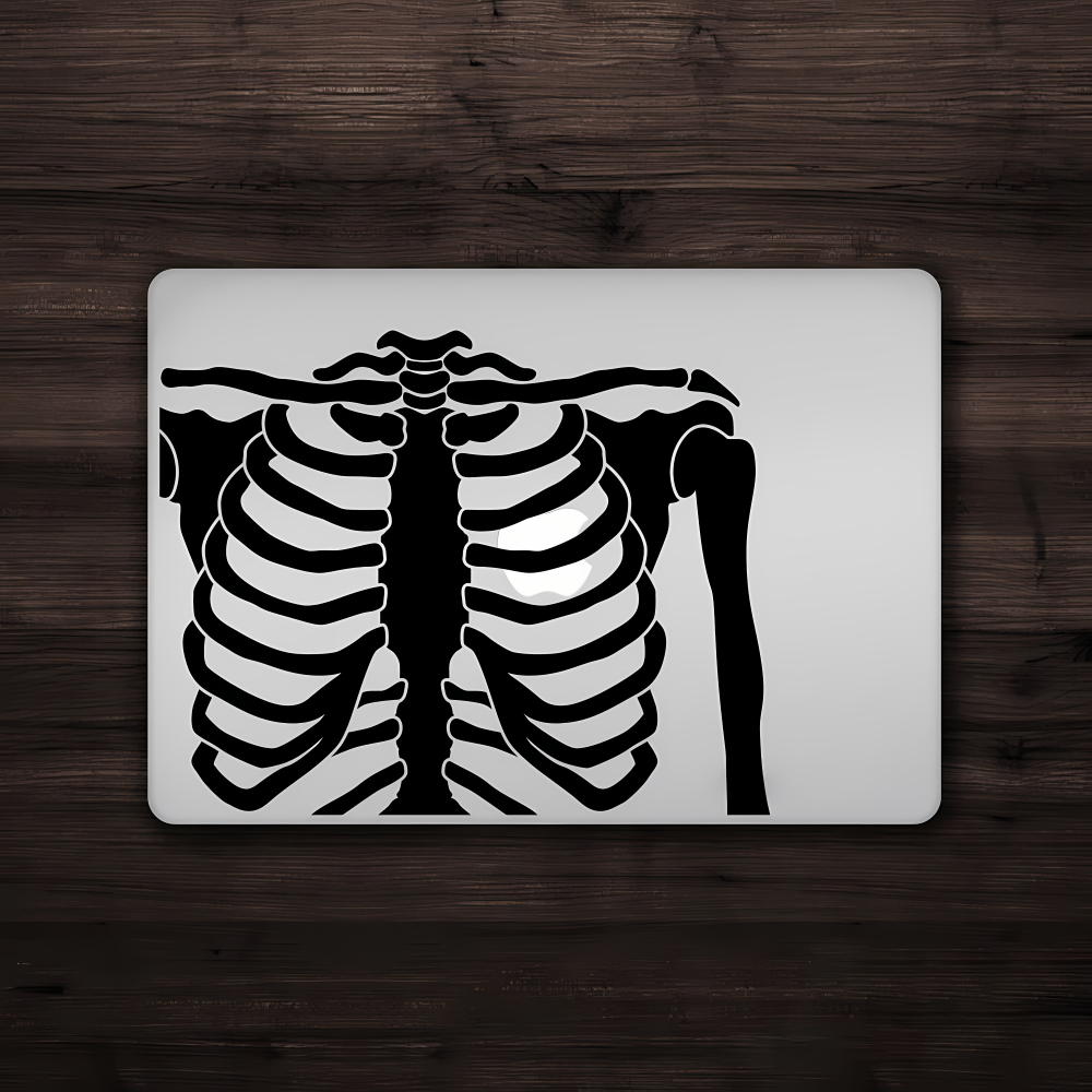 Skeleton Rib Cage Sticker - สติ๊กเกอร์ Macbook รูปลอกแล็ปท็อป