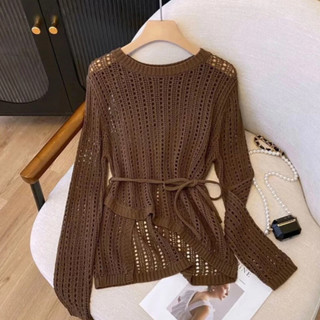 Zie Atasan Sweater Rajut Wanita Jaring tali - Outer Knit Tali korean style by Raqi Knitwear