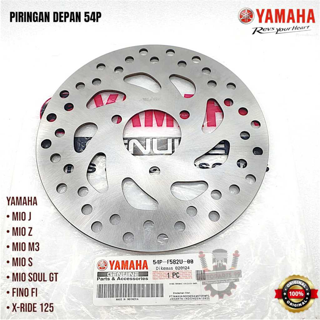 แผ่นหน้า Mio J GT M3 SZ Soul GT Fino FI Xride 125 Original Yamaha Front Disc 54P -F582U-00