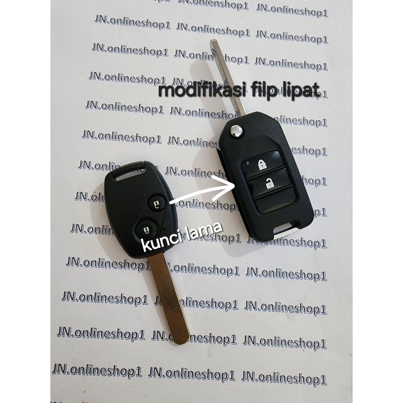 TOMBOL Folding key Casing (Flip key) Honda Jazz, Mobilio, C-RV, Freed, Accord, city, 2 ปุ่ม NEW MODE