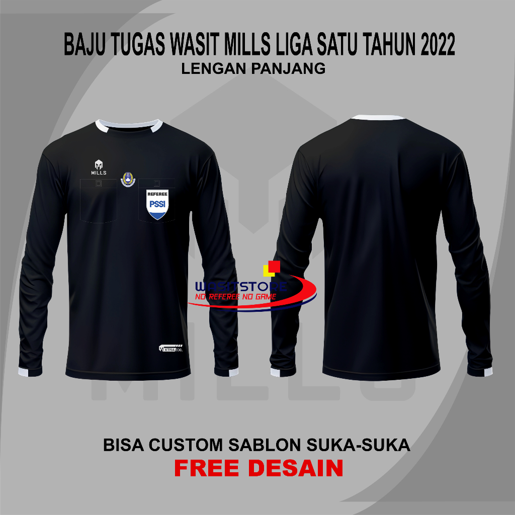 MLLS LEAGUE 1 BRI 2022 เสื้อ REFEREE DUTY LONG-SLEEVED (กระเป๋า PSSI, REFEREE)