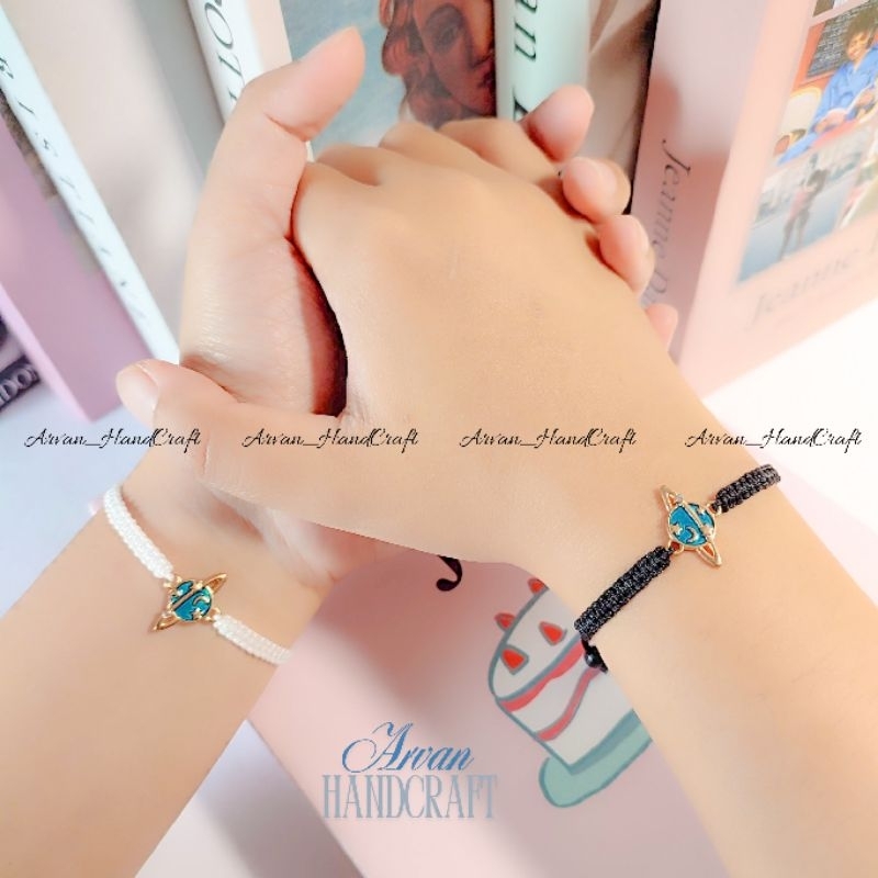 SATURN SZA BLUE COUPLE BRACELET KNITTED BRACELET