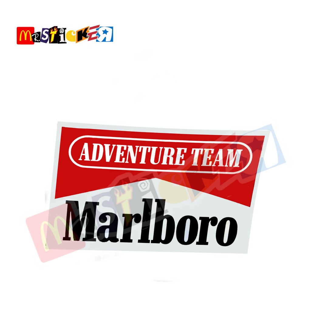 สติ๊กเกอร์โลโก้ทีม Marlboro Adventure สติ๊กเกอร์วินเทจย้อนยุค