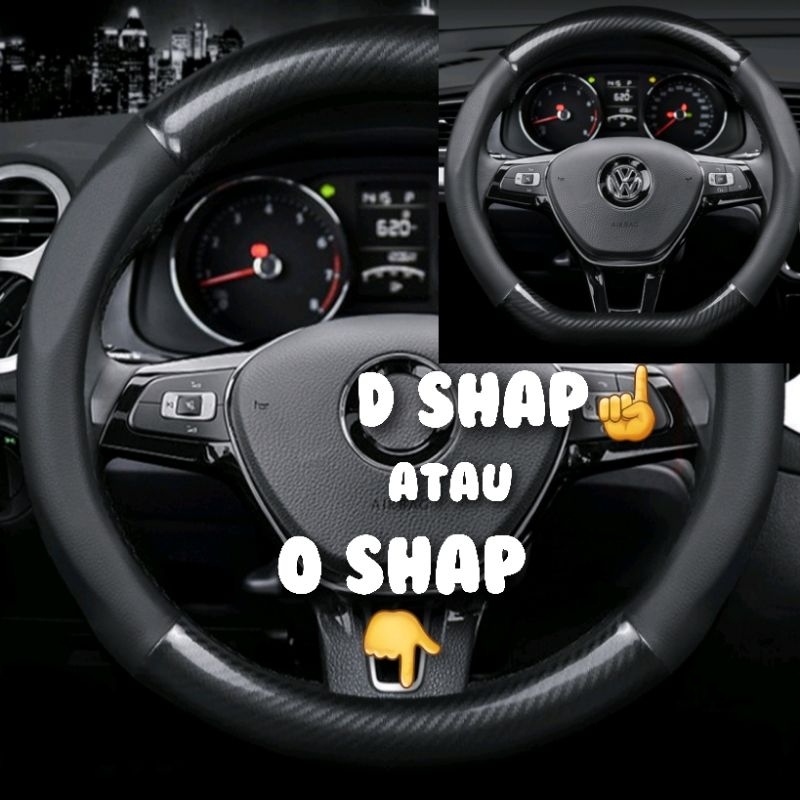 ที่หุ้มพวงมาลัยรถยนต์ Universal D Shap / O Shap ฝาครอบพวงมาลัย Premium QUALITY หนังไฟเบอร์