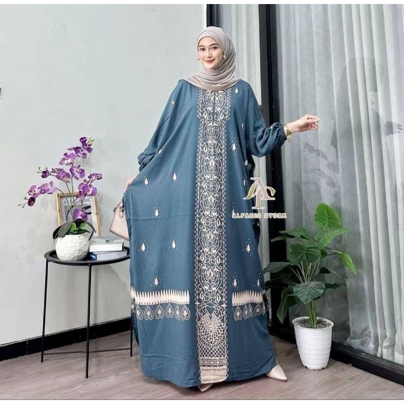 ชุดผ้าบาติกเรยอนพรีเมี่ยมจัมโบ้ดั้งเดิมดั้งเดิมดั้งเดิม / ชุดเดรสยาวสําหรับ Abaya ผู้หญิงมุสลิมสมัยใหม่