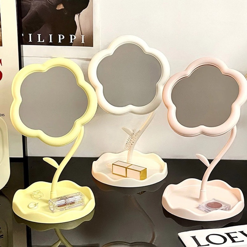 [MADANI] AESTHETIC FLOWER MIRROR STAND MIRORR FLOWER DRESSING TABLE MIRROR FLOWER MIRROR STANDINH MI