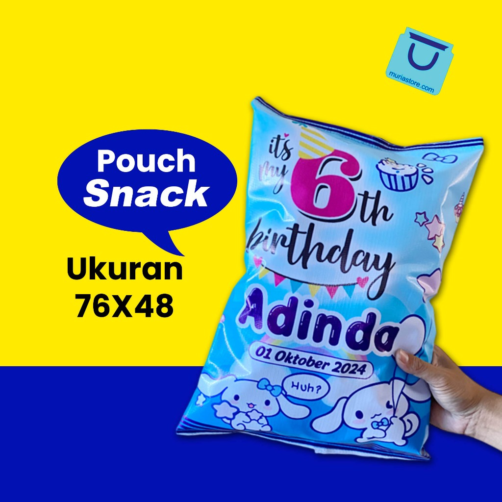 Tedak Sinten Birthday ของที่ระลึก SNACK POUCH UK 76 X 48 สามารถปรับแต่งได้ด้วยชื่อและการออกแบบฟรี