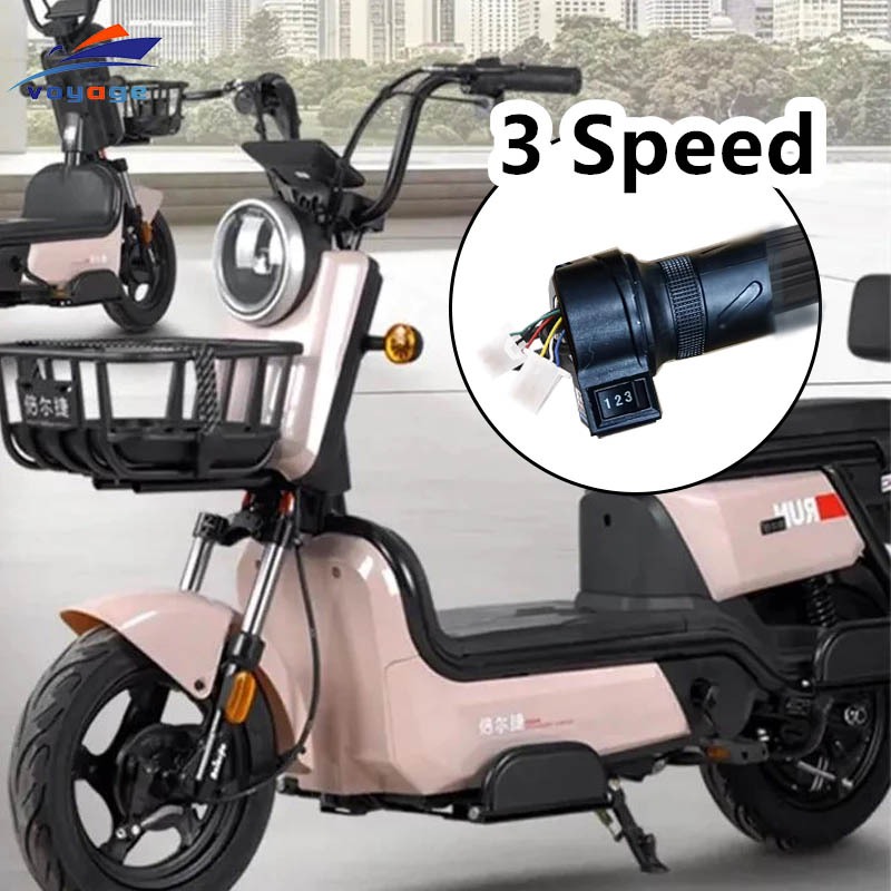 Handle Grip GAS THROTTLE ไฟฟ้าจักรยาน Accelerator 3 ความเร็ว Universal/GAS HANDLE GRIPS RIGHT THROTTLE ELECTRIC BIKE ACSELERATOR 3 ความเร็ว