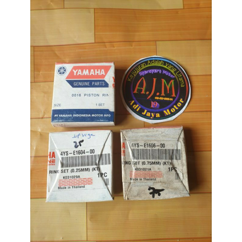 Crypton Vega Jupiter 105Cc Oversize Os 25 75 Original Yamaha 4Ys แหวนลูกสูบหายาก