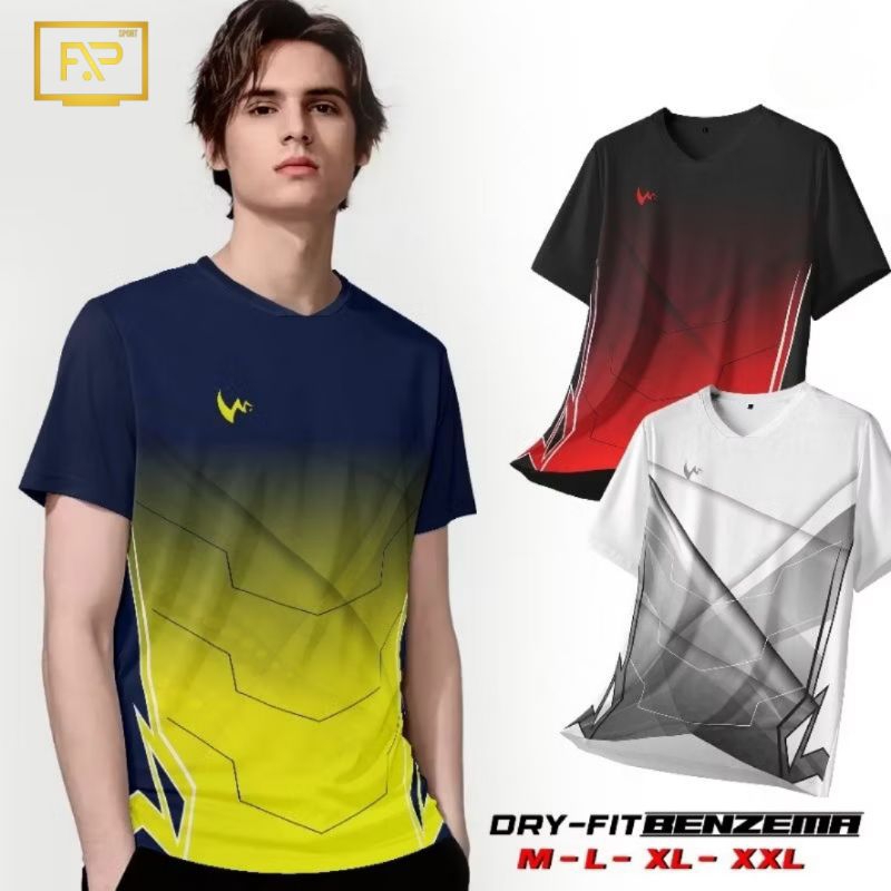 BLW 2-WINS X BADMINTON JERSEY BADMINTON เสื้อยืดผู้ใหญ่ BADMINTON JERSEY DRYFIT BENZ MATERIAL