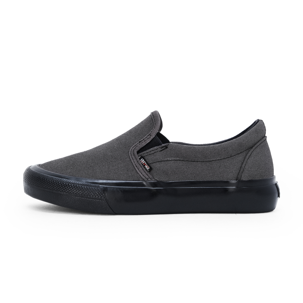 SABA Vintage Slip On Grey Black - รองเท้าผ้าใบลําลองสําหรับบุรุษและสตรีของแท้ 100% VTG 20