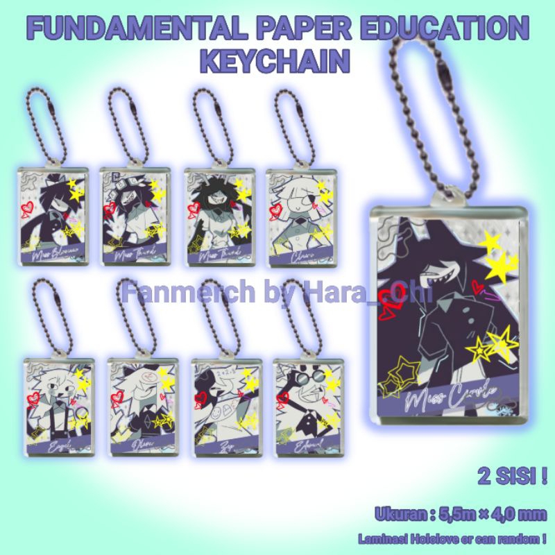 Fundamental Paper Education Keychain Miss Circle, Miss Bloomie, Miss Thatvel, Claire, Engel, Zip, Oliver | แฟนเมอร์ช