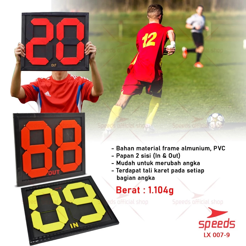 FOOTBALL / FUTSAL EXCHANGE BOARD IN OUT LX 007-9 SINGLE ORIGINAL 100%