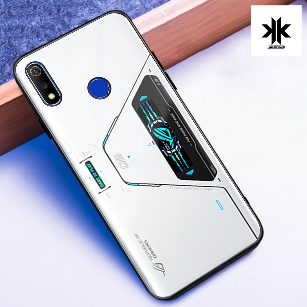 KK56 Softcase Glitter สําหรับ REALME 3 / 3 PRO Case Premium Camera Protector Softcase Glass Kaca Tok