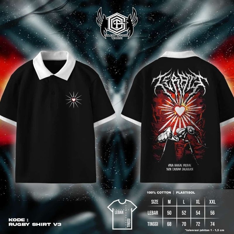 เสื้อยืด PSHT TERATE COLLAR // RUGBY V3 POLLO SHIRT // LATEST PSHT TERATE POLLO T-SHIRT // เสื้อยืด 
