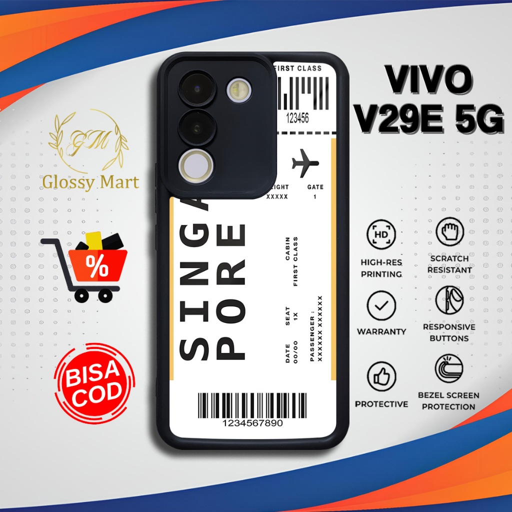 ล่าสุด Vivo V29E 5G Case Barcde Case V29E 5G Softcase Hardcase Glossy Kesing