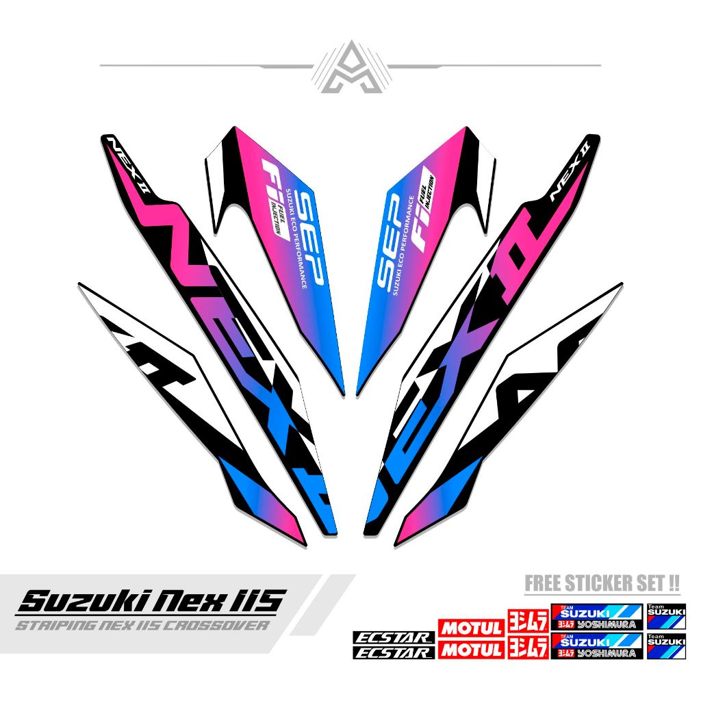 SUZUKI NEX 115 / MTF 19 STRIPING / NEX 2 STICKER / NEX CROSSOVER STICKER / STRPING / STRIPING / SKOT