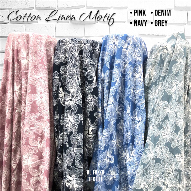 Katun 1/2 เมตร | Motif ผ้าฝ้ายลินิน | ผ้าฝ้ายลินิน | ผ้าฝ้ายลินิน ลายดอก | ผ้าฝ้ายลินิน | ขายปลีกผ้า