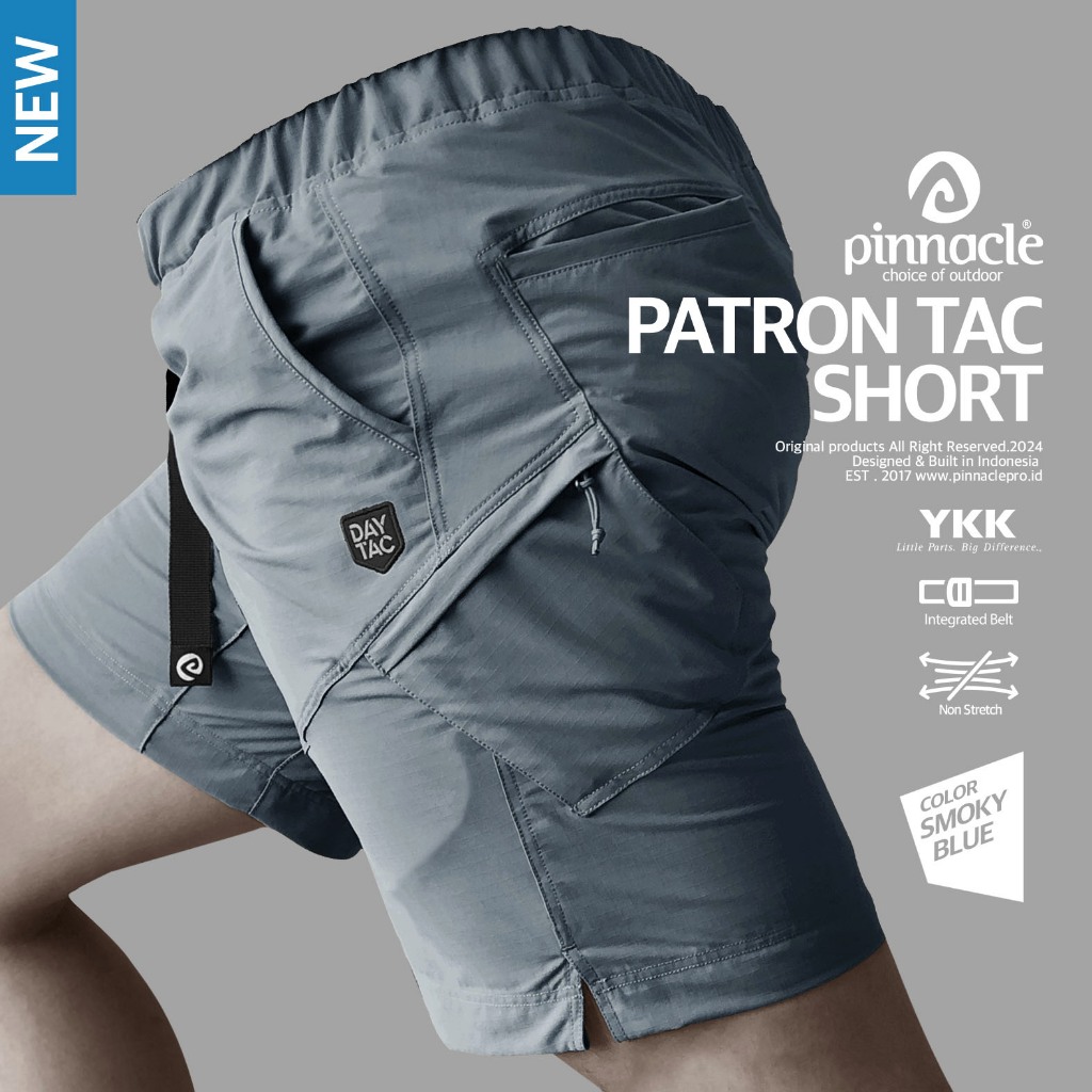 Pinnacle Pro Official Patron Day Tac Short - Smoky Blue