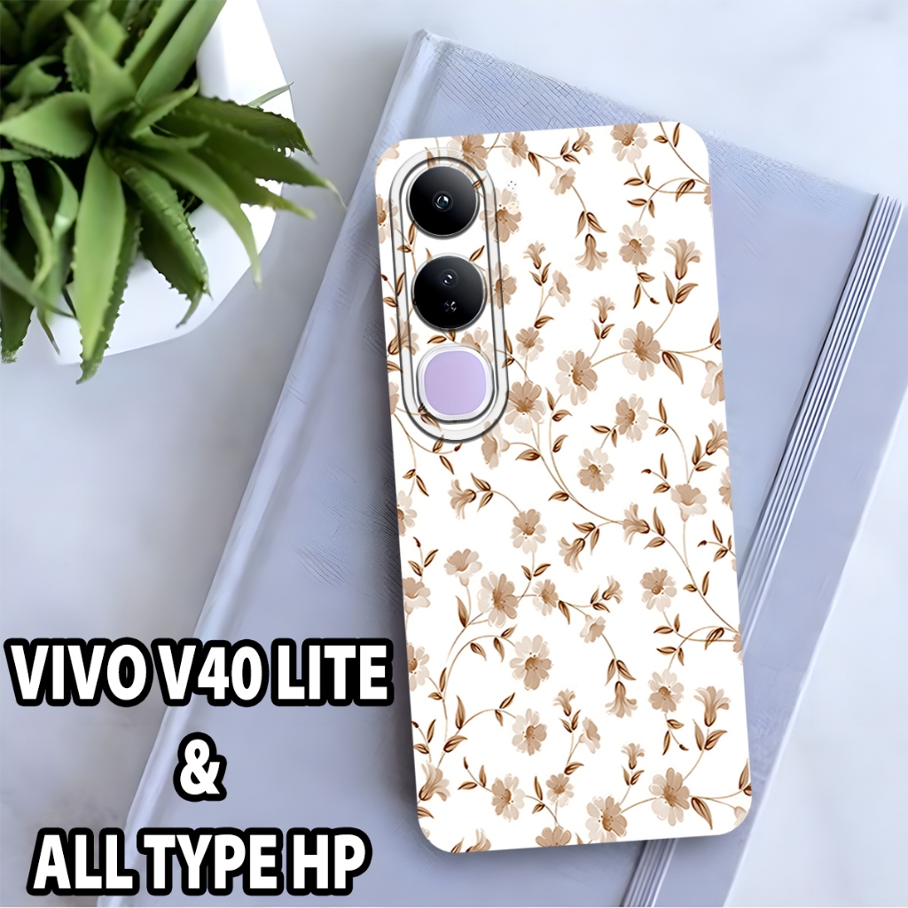 AC47/Softcase Procamera HP VIVO V40 Lite ล่าสุด 2024 แฟชั่นกรณีดอกไม้ Softcase คุณภาพยืดหยุ่นกรณี Ha