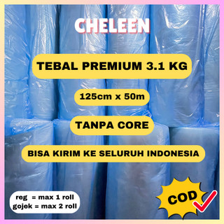 BUBBLE WRAP ROLL 125cm X 50m 3 KG HITAM BENING TEBAL PREMIUM GRATIS ONGKIR