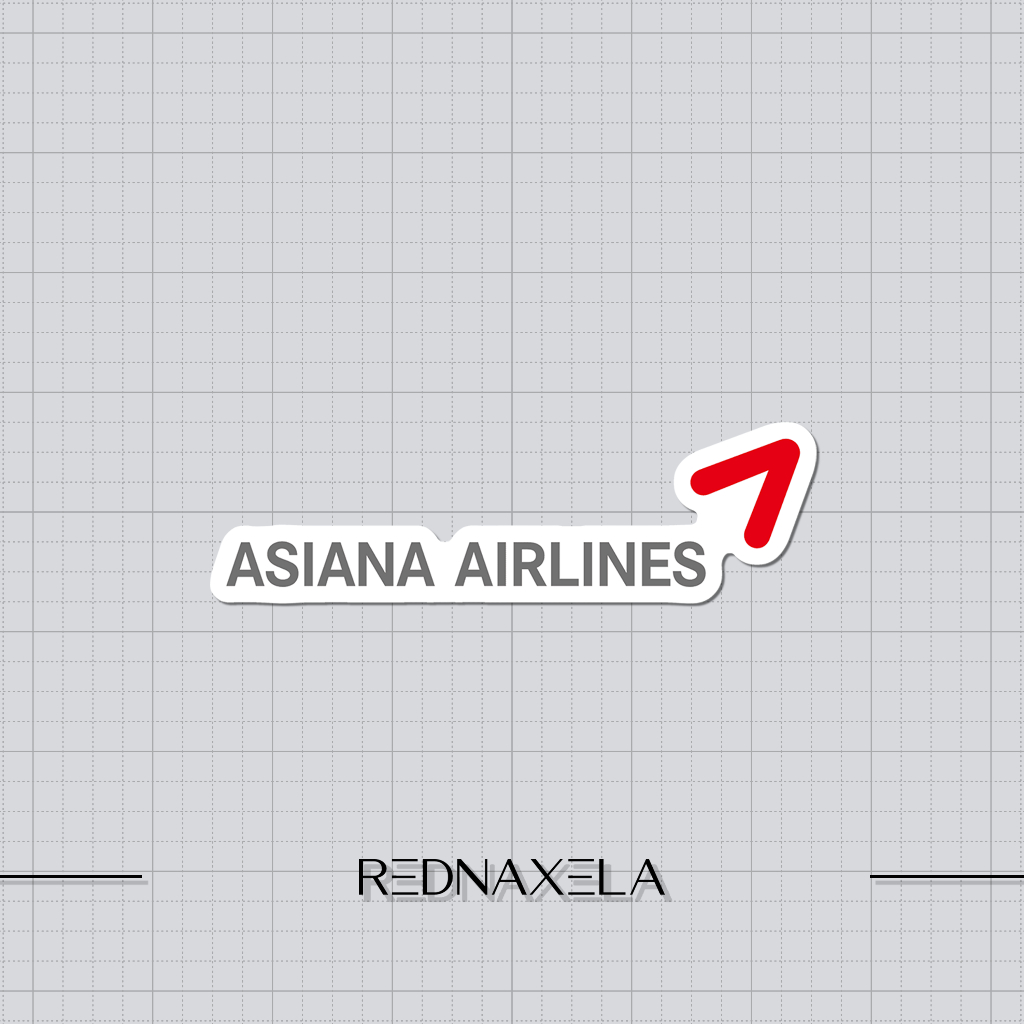 สติ๊กเกอร์ไวนิล Asiana Airlines, สติ๊กเกอร์ติดกระเป๋าเดินทางแบบ Die Cut