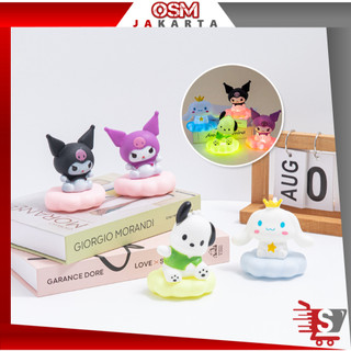 OSM JKT 6458 Topper Kue 3D Karakter Lucu / Hiasan Kue Patung Figurin Lampu / Ornamen Kue Cloud Lucu / Topper Kue Lampu Hias 3D