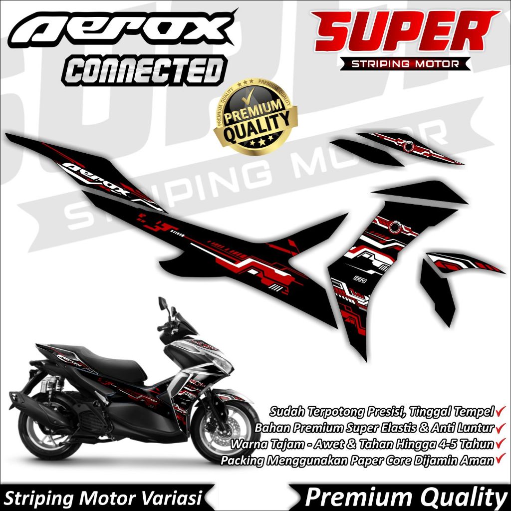 สติ๊กเกอร์ Aerox 155 เชื่อมต่อ Anti-Fade Cool Striping Aerox Striping Aerox 155 สติกเกอร์ใหม่ Aerox 