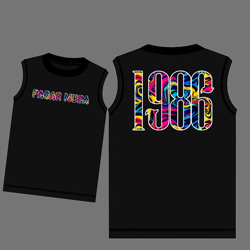 Simple PAGAR NUSA 1986 SINGLET เสื้อยืด/PAGAR NUSA SIMPEL DISTRO เสื้อ