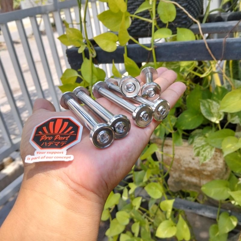 MESIN TIGER STAINLESS PRO ENGINE BOLT PART FRONT & REAR ENGINE BOLT TIGER TLR STAINLESS 304 PRO PART