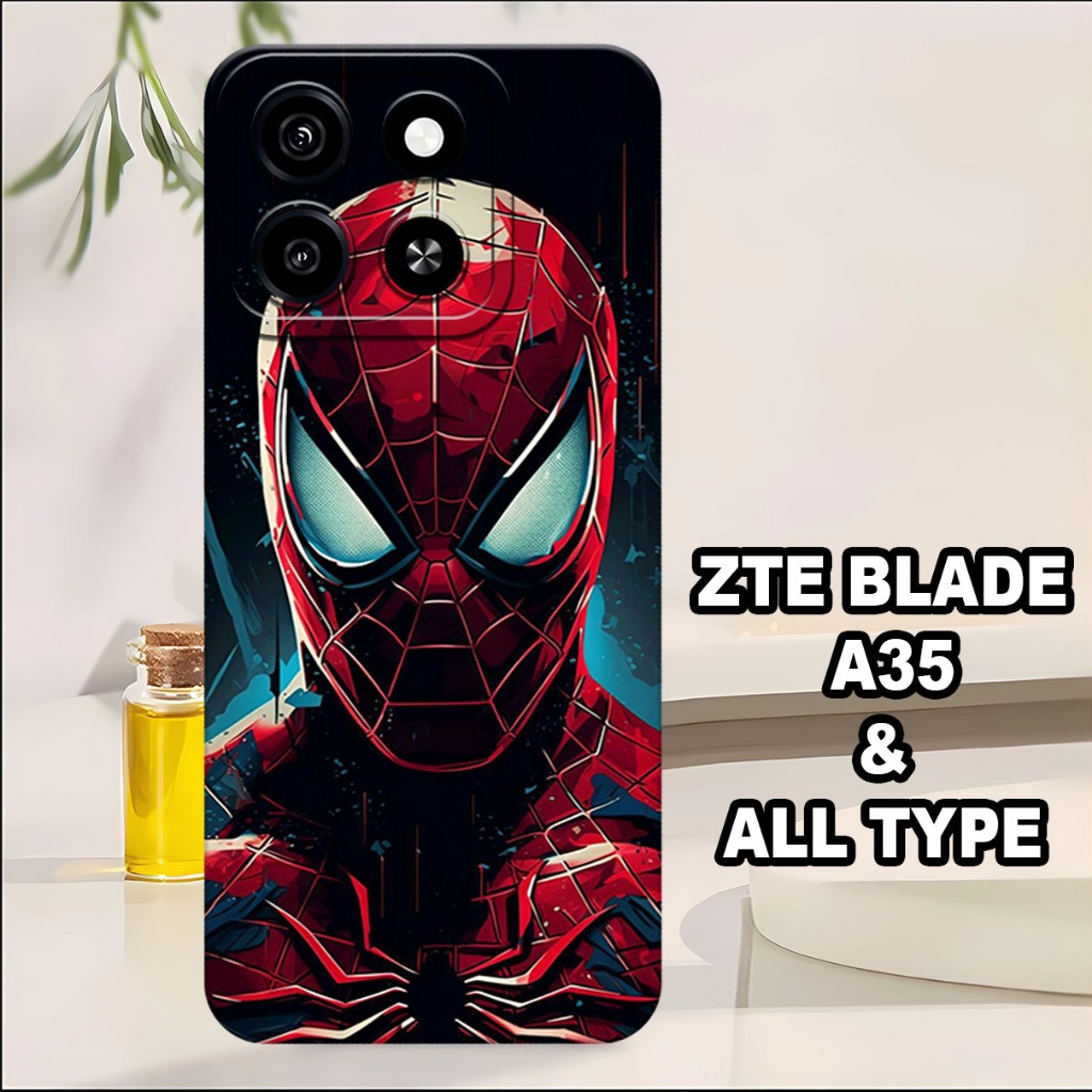 HP G53 - เคสกล้อง ZTE Blade A35 Softcase 2024 - SPIDERMAN MOTIF - วัสดุยางยืดหยุ่น - เคส ZTE Blade A