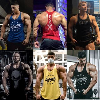 Singlet gym Olahraga pria Fitness sport wear cowok