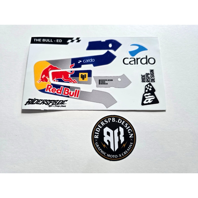 Redbull ED - สติ๊กเกอร์รูปลอกผิว Garskin Intercom Cardo Edge BY RIDERSPB DESIGN
