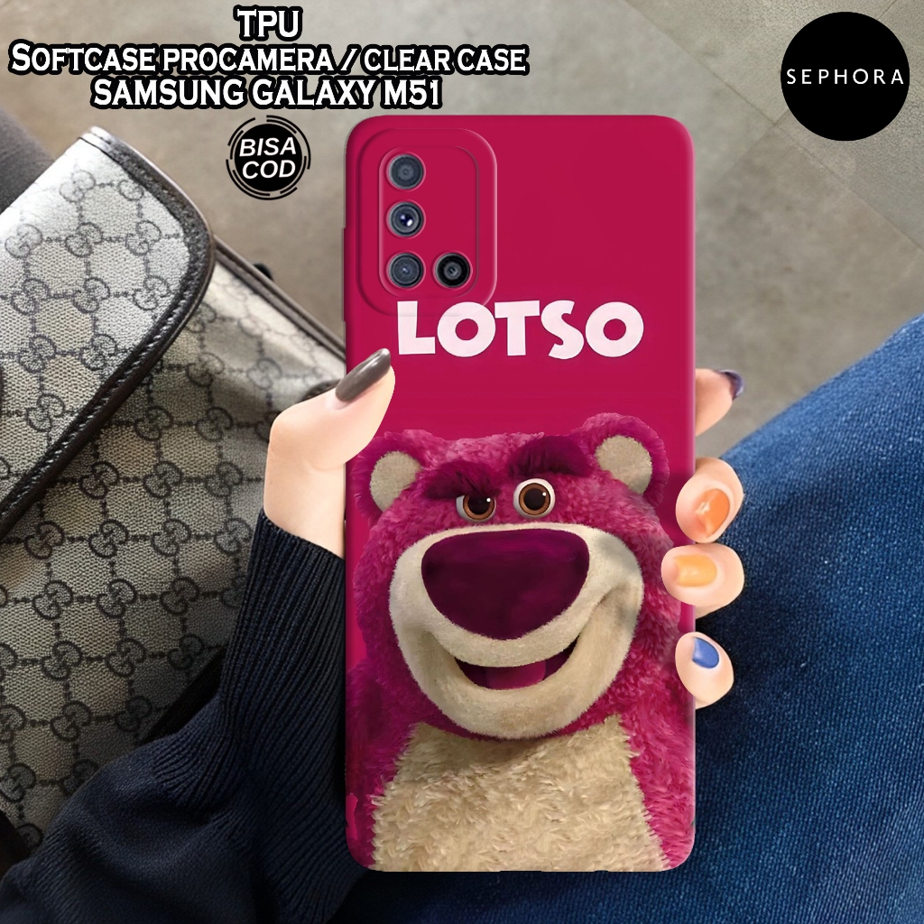 HP เคส Samsung M51 ใหม่ล่าสุด - เคสแฟชั่นLotso - Samsung M51 Softcase - เคสกล้อง Pro - เคสใส - เคส S