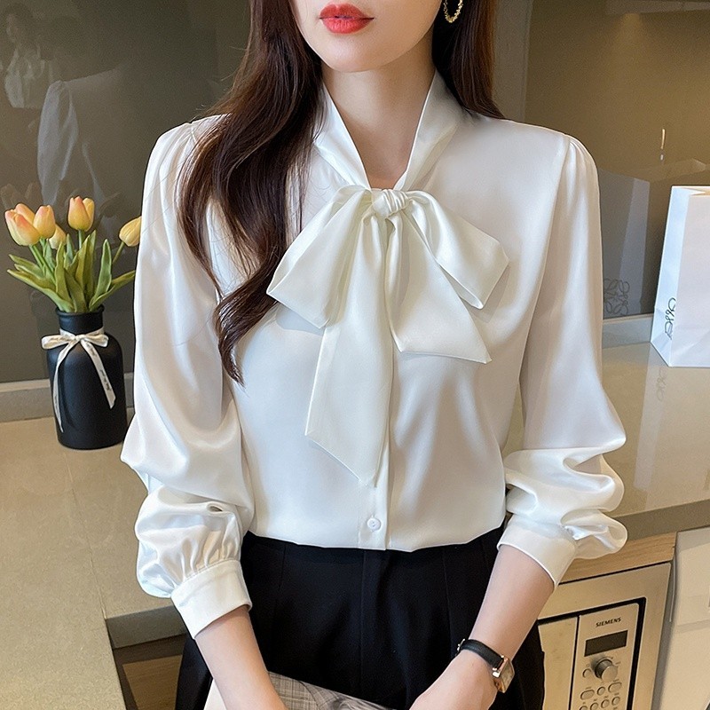 YOONA ผู้หญิงเกาหลีเสื้อแขนยาว Oversize ML XL XXL XXXL 2XL 3XL 4XL 5XL ผู้หญิงทํางานสํานักงานด้านบนพ