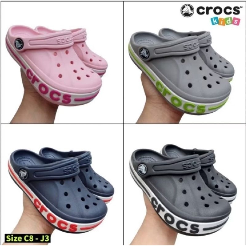 Crocs kids Duet bay clog kids junior / crocs รองเท้าแตะเด็ก Duet bay clog