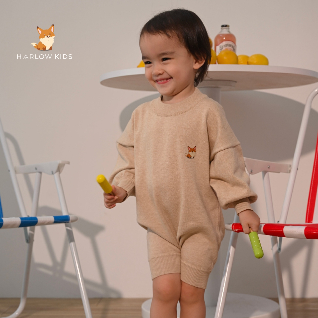 Harlow Kids - Oversize Knitted Jumper With Bubble Sleeves / Jumper / Bodysuit