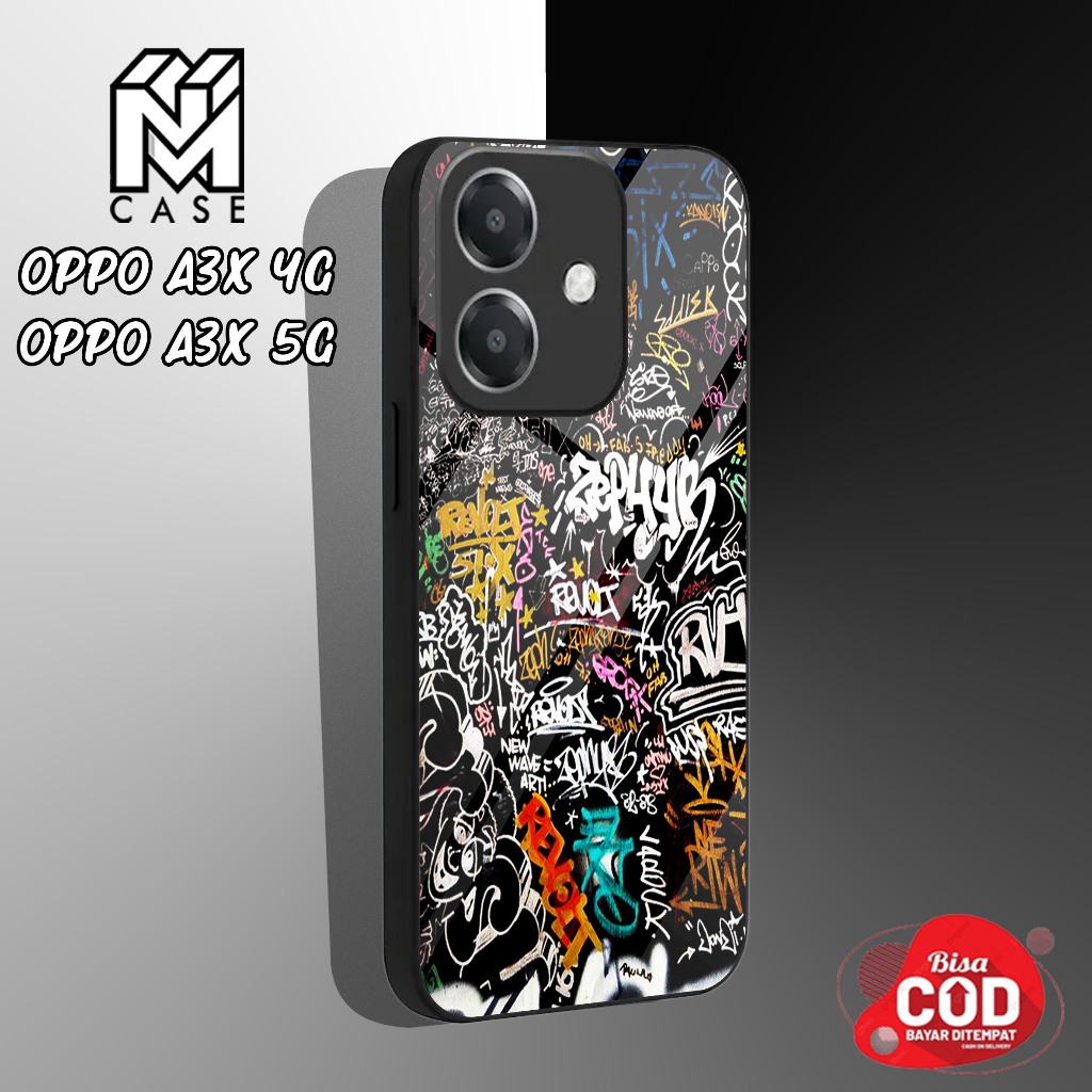 ล่าสุด OPPO A3X 4G / OPPO A3X 5G Case - 045 - Fashion Case Graffiti Casing Hp Case Softcase Hardcase