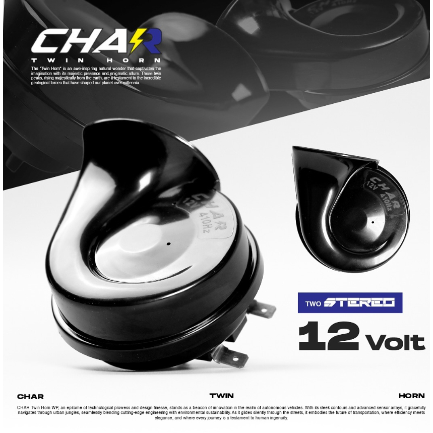 ELECTRIC HORN POWER TONE CHAR HORN KEONG CHAR - 12V - 110dB - 4.5A