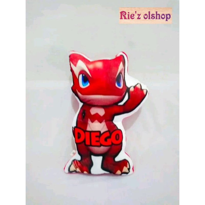 MONKART DRAKA CHARACTER PILLOW FREE NAME ENGRAVING